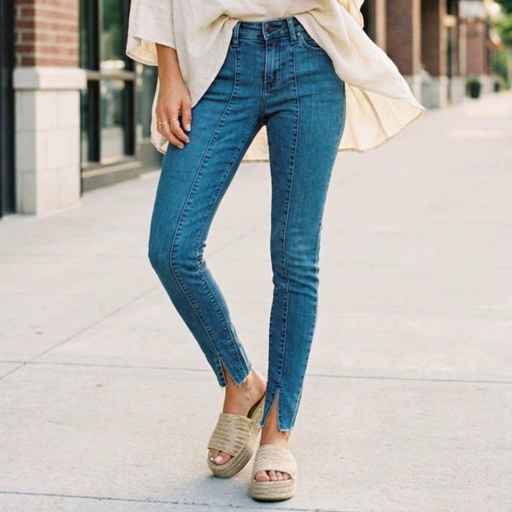 ASOS Classic Blue Skinny Jeans Medium Wash Denim Size 26 Tall